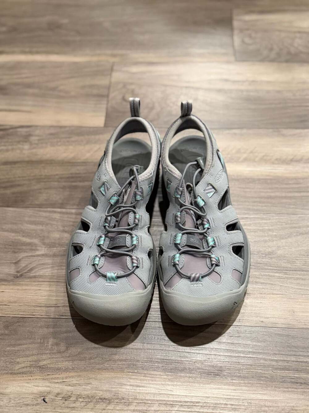 Keen Whisper Womens Grey Teal Turquoise Walking Hiking Sandals